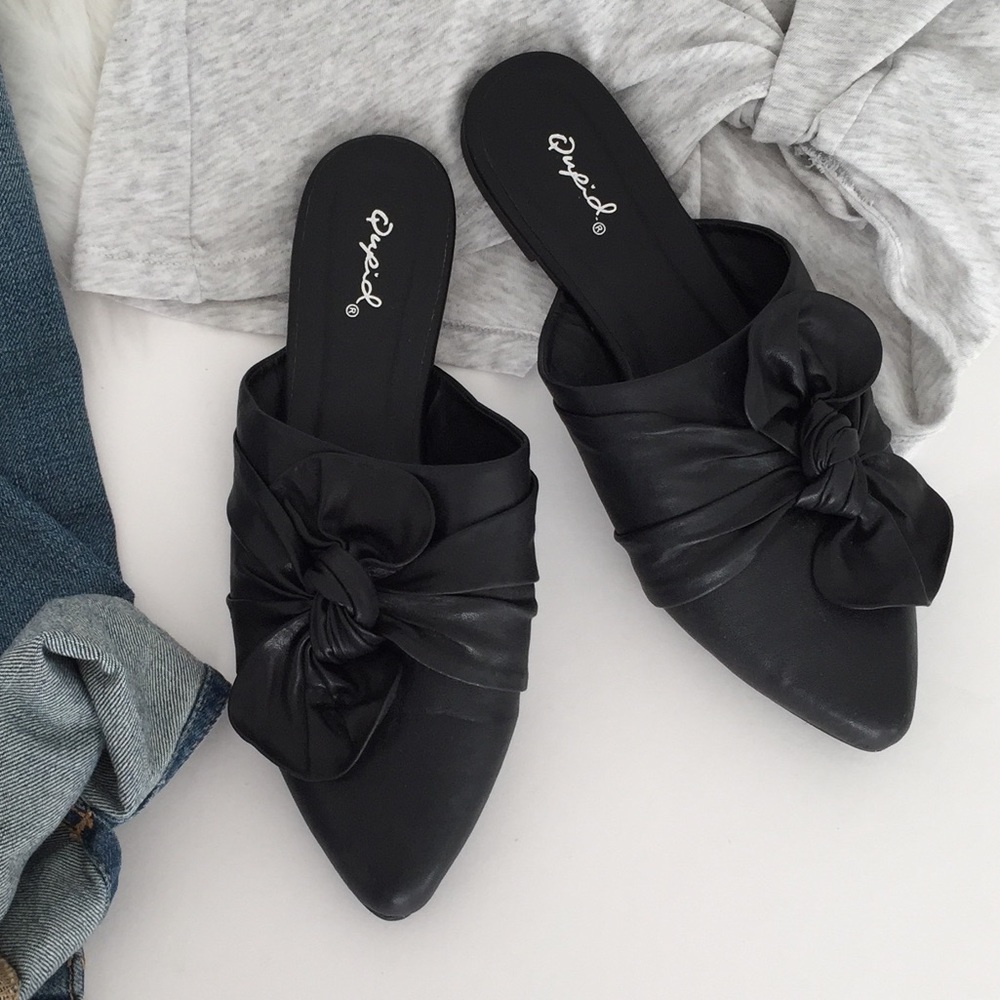 💫HP NWOT Black leather Qupid slip ons size7.5 - Picture 5 of 5